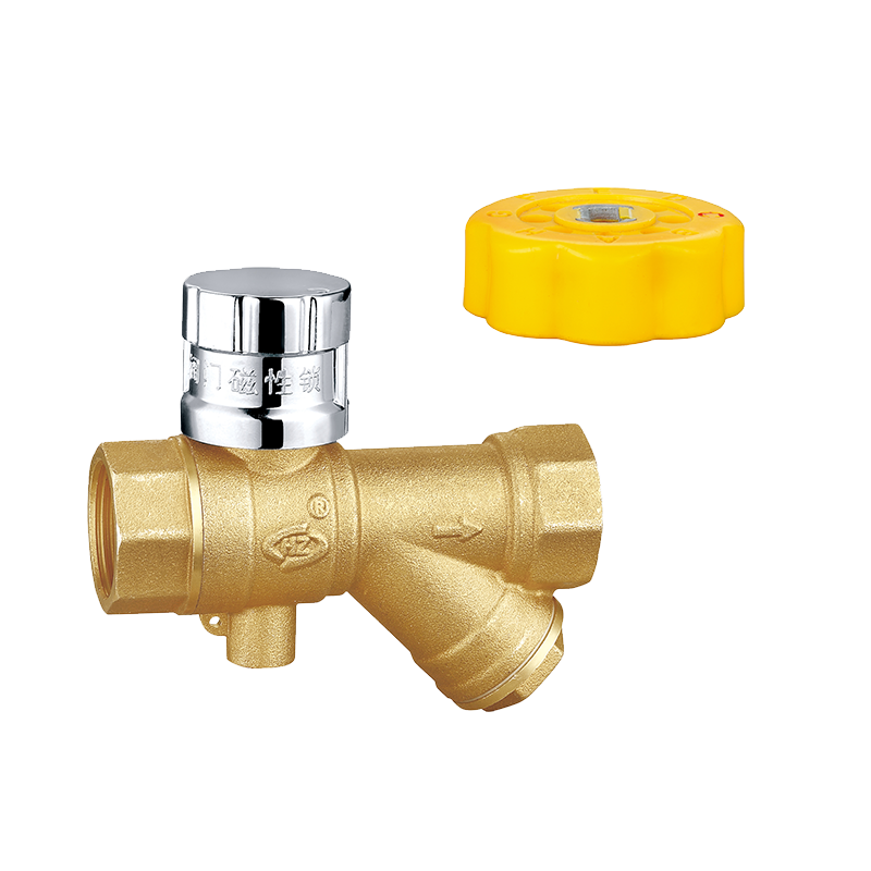 用于管道过滤的磁性测温黄铜 Y 型过滤器